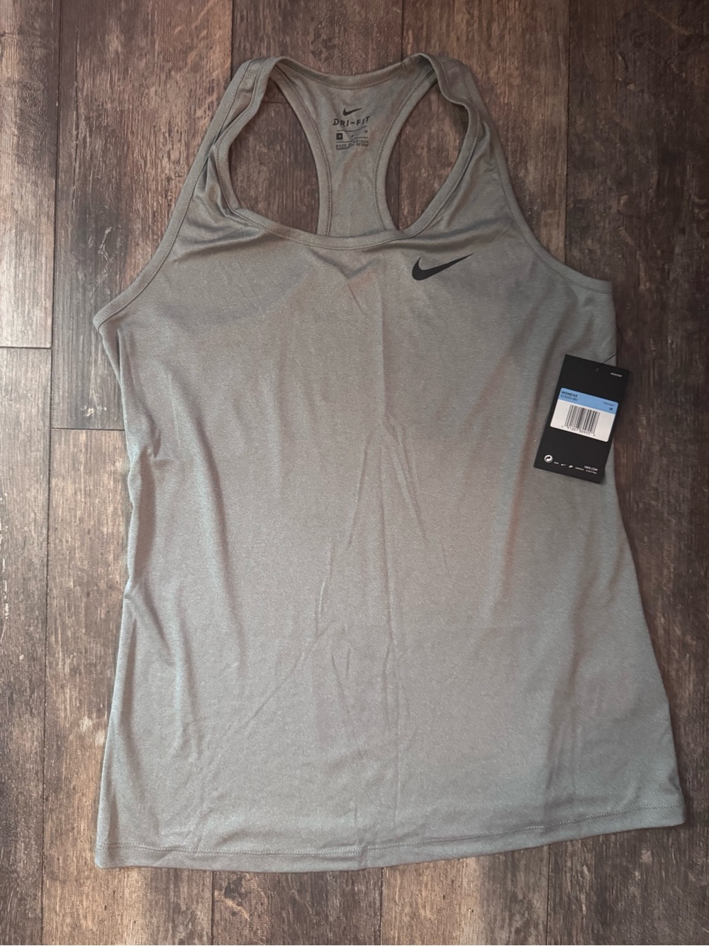 Nike Light Gray Dri-FIT Racerback Tank Top